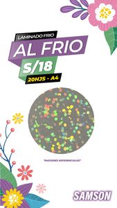 Laminado frio holográfico SAMSON / Pack 20 hojas A4