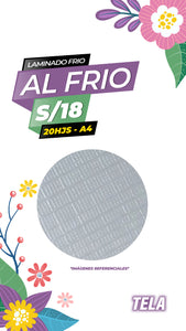 Laminado frio holográfico TELA / Pack 20 hojas A4